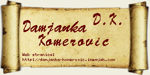 Damjanka Komerović vizit kartica